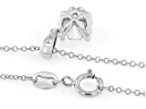 Certified White Lab-Grown Diamond G SI2 10K WG Tulip Setting Solitaire Pendant With Chain 1.00ct