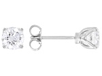 Certified White Lab-Grown Diamond G SI2 10K WG Tulip Setting Solitaire Stud Earrings 1.50ctw