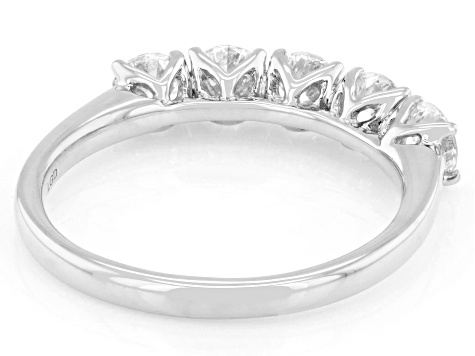 White Lab-Grown Diamond G SI2 10K White Gold Tulip Setting Band Ring 1.00ctw
