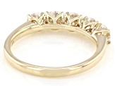 White Lab-Grown Diamond G SI2 10K Yellow Gold Tulip Setting Band Ring 1.00ctw