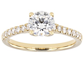 Certified White Lab-Grown Diamond G SI2 10K Yellow Gold Ring 1.25ctw