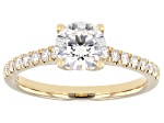 Certified White Lab-Grown Diamond G SI2 10K Yellow Gold Ring 1.25ctw