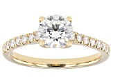 Certified White Lab-Grown Diamond G SI2 10K Yellow Gold Ring 1.25ctw