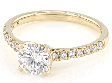 Certified White Lab-Grown Diamond G SI2 10K Yellow Gold Ring 1.25ctw