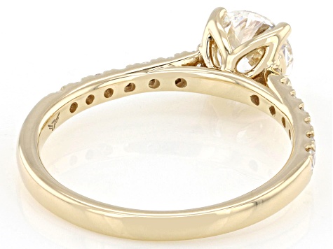 Certified White Lab-Grown Diamond G SI2 10K Yellow Gold Ring 1.25ctw