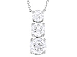 Certified White Lab-Grown Diamond G SI2 10K White Gold Tulip Setting Station Necklace 2.00ctw