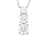 Certified White Lab-Grown Diamond G SI2 10K White Gold Tulip Setting Station Necklace 2.00ctw