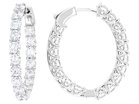 White Lab-Grown Diamond H SI Rhodium Over Sterling Silver Inside