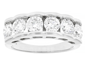White Lab-Grown Diamond H SI Rhodium Over Sterling Silver Ring 2.25ctw