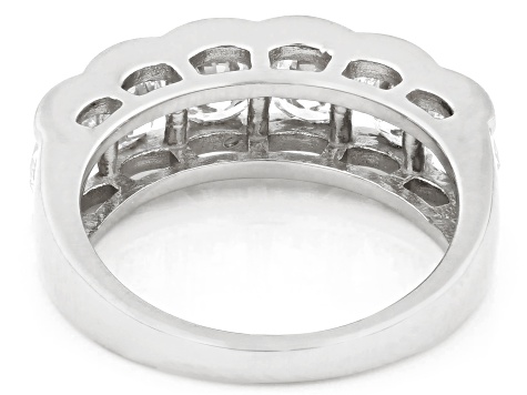 White Lab-Grown Diamond H SI Rhodium Over Sterling Silver Ring 2.25ctw