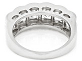 White Lab-Grown Diamond H SI Rhodium Over Sterling Silver Ring 2.25ctw