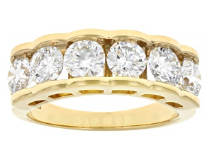 White Lab-Grown Diamond H SI 14K Yellow Gold Over Sterling Silver Ring 2.25ctw