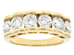 White Lab-Grown Diamond H SI 14K Yellow Gold Over Sterling Silver Ring 2.25ctw