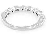 Marquise and Round White Lab-Grown Diamond H SI1 10K White Gold Band Ring 0.70ctw