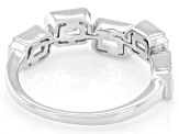Emerald Cut  White Lab-Grown Diamond H SI1 10K White Gold Band Ring 2.50ctw