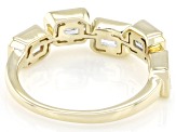 Emerald Cut  White Lab-Grown Diamond H SI1 10K Yellow Gold Band Ring 2.50ctw
