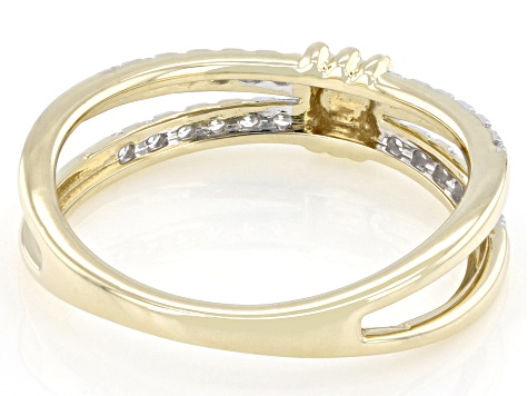 White Lab-Grown Diamond H SI1 10K Yellow Gold Band Ring 0.25ctw