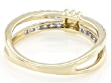 White Lab-Grown Diamond H SI1 10K Yellow Gold Band Ring 0.25ctw