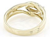 Marquise White Lab-Grown Diamond H SI1 10K Yellow Gold Solitaire Ring 0.75ct