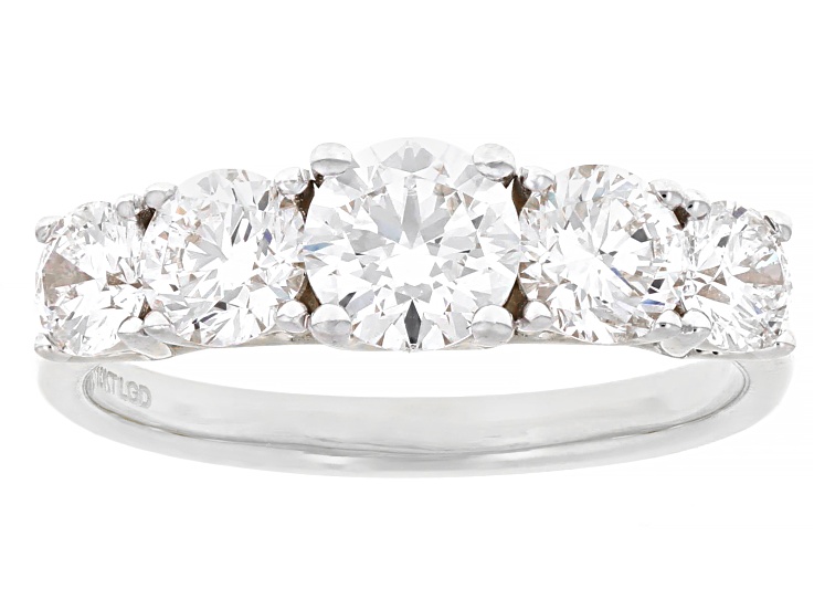 White Lab-Grown Diamond H SI1 10K White Gold Ring 2.00ctw