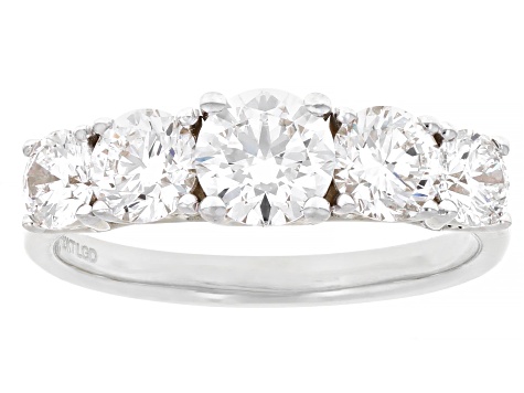 White Lab-Grown Diamond H SI1 10K White Gold Ring 2.00ctw