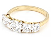 White Lab-Grown Diamond H SI1 10K Yellow Gold Ring 2.00ctw