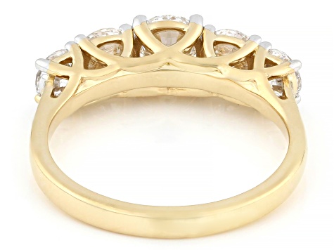White Lab-Grown Diamond H SI1 10K Yellow Gold Ring 2.00ctw