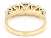 White Lab-Grown Diamond H SI1 10K Yellow Gold Ring 2.00ctw