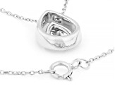 Pear Shape White Lab-Grown Floating Diamond G VS2 10K White Gold Solitaire Pendant With Chain 1.00ct
