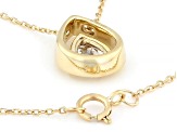 Pear Shape White Lab-Grown Floating Diamond G VS2 10K Yellow Gold Solitaire Pendant W/Chain 1.00ct