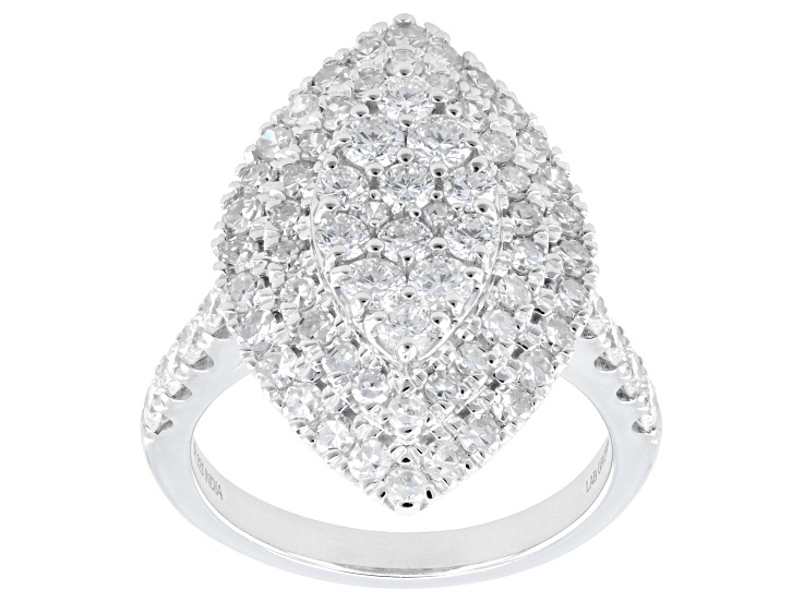 Round White Lab-Grown Diamond H SI Rhodium Over Sterling Silver