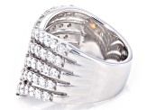 Round White Lab-Grown Diamond G-H VS Rhodium Over Sterling Silver Ring 2.00ctw