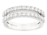 Round White Lab-Grown Diamond G-H VS Rhodium Over Sterling Silver Ring 1.00ctw
