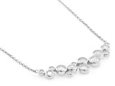 Round White Lab-Grown Diamond G-H SI Rhodium Over Sterling Silver Necklace 0.85ctw