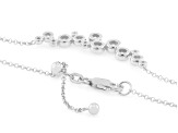 Round White Lab-Grown Diamond G-H SI Rhodium Over Sterling Silver Necklace 0.85ctw