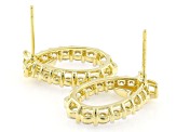 Round White Lab-Grown Diamond G-H SI 18K Yellow Gold Over Sterling Silver Earrings 1.50ctw