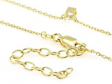 Round White Lab-Grown Diamond G-H SI 18K Yellow Gold Over Sterling Silver Necklace 0.25ct
