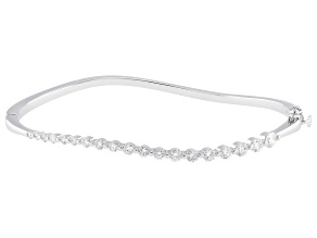 Round White Lab-Grown Diamond G-H SI Rhodium Over Sterling Silver Bracelet 1.65ctw