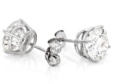 White Lab-Grown Diamond G VS 14K White Gold Solitaire Stud Earrings 4.00ctw