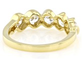 Round White Lab-Grown Diamond H SI 14K Yellow Gold Over Sterling Silver Band Ring 0.80ctw