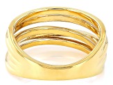 White Lab-Grown Diamond H SI 14K Yellow Gold Over Sterling Silver Ring 0.25ctw