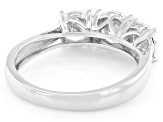 White Lab-Grown Diamond G-H SI 10K White Gold 3-Stone Ring 1.00ctw