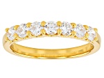 White Lab-Grown Diamond H SI 14K Yellow Gold Over Sterling Silver Band Ring 0.60ctw