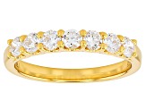 White Lab-Grown Diamond H SI 14K Yellow Gold Over Sterling Silver Band Ring 0.60ctw