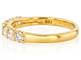 White Lab-Grown Diamond H SI 14K Yellow Gold Over Sterling Silver Band Ring 0.60ctw