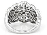 White Lab-Grown Diamond H SI Rhodium Over Sterling Silver Ring 2.00ctw