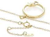 Round White Lab-Grown Diamond H SI 14K Yellow Gold Over Sterling Silver Pendant With Chain 0.33ctw
