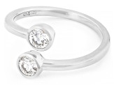 Round White Lab-Grown Diamond H SI Rhodium Over Sterling Silver Ring 0.50ctw