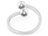 Round White Lab-Grown Diamond H SI Rhodium Over Sterling Silver Ring 0.50ctw