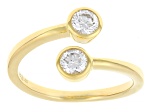 Round White Lab-Grown Diamond H SI 14K Yellow Gold Over Sterling Silver Ring 0.50ctw